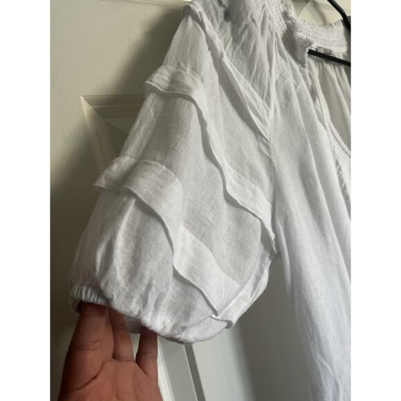 Rails Paris Linen Top in White -Small - Picture 7 of 13